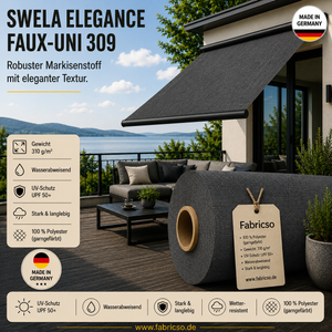 Swela 309 Elegance Faux-Uni – Markisenstoff mit dezenter Struktur | UPF 50+ fabricso