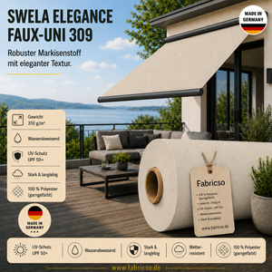Swela 309 Elegance Faux-Uni – Markisenstoff mit dezenter Struktur | UPF 50+ fabricso