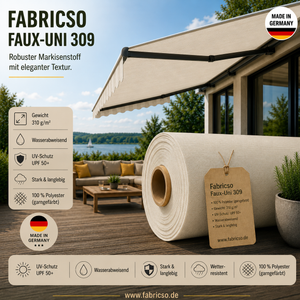 Swela 309 Elegance Faux-Uni – Markisenstoff mit dezenter Struktur | UPF 50+ fabricso