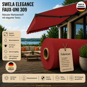 Swela 309 Elegance Faux-Uni – Markisenstoff mit dezenter Struktur | UPF 50+ fabricso
