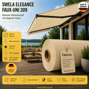 Swela 309 Elegance Faux-Uni – Markisenstoff mit dezenter Struktur | UPF 50+ fabricso