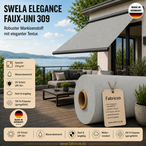 Swela 309 Elegance Faux-Uni – Markisenstoff mit dezenter Struktur | UPF 50+ fabricso
