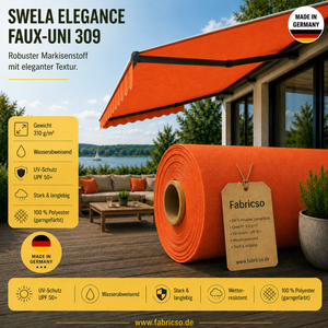 Swela 309 Elegance Faux-Uni – Markisenstoff mit dezenter Struktur | UPF 50+ fabricso