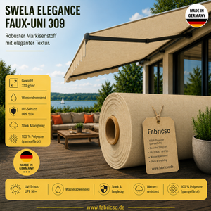 Swela 309 Elegance Faux-Uni – Markisenstoff mit dezenter Struktur | UPF 50+ fabricso