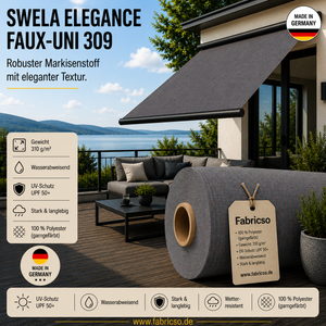 Swela 309 Elegance Faux-Uni – Markisenstoff mit dezenter Struktur | UPF 50+ fabricso