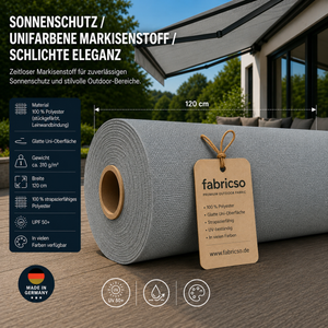 Swela 310 Elegance Uni: Klassischer, glatter Markisenstoff mit UPF 50+. Stückgefärbt, 310g/m² fabricso