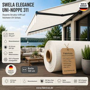 Swela 311 Elegance Uni-Noppe – Strukturierter Markisenstoff | UPF 50+ & Langlebig fabricso