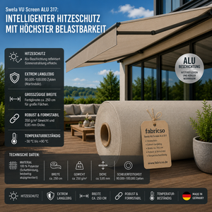 Swela 317 VU Screen ALU – High-End Screen-Gewebe mit Alu-Beschichtung | 250cm fabricso