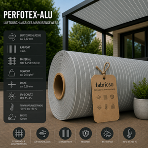 Swela 332 Perfotex-Alu – Luftdurchlässiges Markisengewebe | Stabil & Lichtecht fabricso