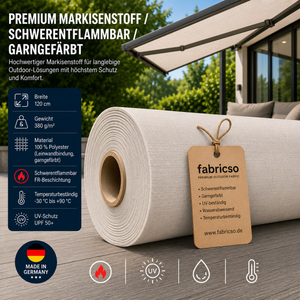 Swela Elegance Perla FR 372 – Premium Markisenstoff | Schwer entflammbar & Garngefärbt fabricso