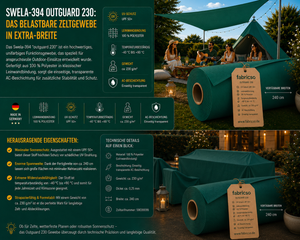Swela 394 Outguard 230 – Robustes Zeltgewebe mit UPF 50+ | 240cm Extra Breit fabricso