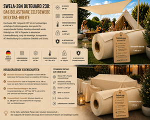 Swela 394 Outguard 230 – Robustes Zeltgewebe mit UPF 50+ | 240cm Extra Breit fabricso