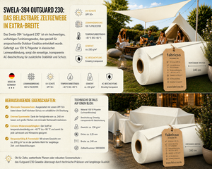 Swela 394 Outguard 230 – Robustes Zeltgewebe mit UPF 50+ | 240cm Extra Breit fabricso