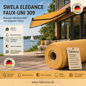 Swela 309 Elegance Faux-Uni – Markisenstoff mit dezenter Struktur | UPF 50+ fabricso