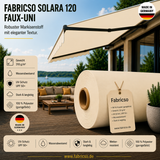 Fabricso Solara 120 Faux-Uni – Markisenstoff mit dezenter Struktur | UPF 50+ fabricso