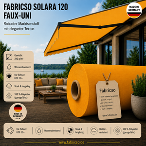Fabricso Solara 120 Faux-Uni – Markisenstoff mit dezenter Struktur | UPF 50+ fabricso