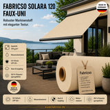 Fabricso Solara 120 Faux-Uni – Markisenstoff mit dezenter Struktur | UPF 50+ fabricso