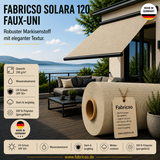 Fabricso Solara 120 Faux-Uni – Markisenstoff mit dezenter Struktur | UPF 50+ fabricso