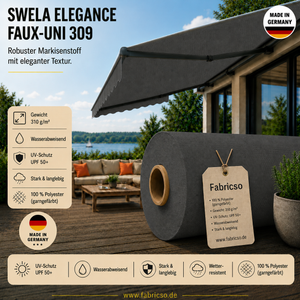 Swela 309 Elegance Faux-Uni – Markisenstoff mit dezenter Struktur | UPF 50+ fabricso