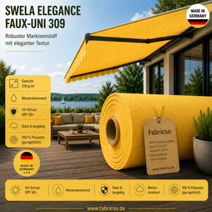 Swela 309 Elegance Faux-Uni – Markisenstoff mit dezenter Struktur | UPF 50+ fabricso