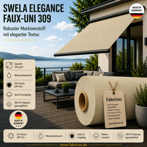 Swela 309 Elegance Faux-Uni – Markisenstoff mit dezenter Struktur | UPF 50+ fabricso
