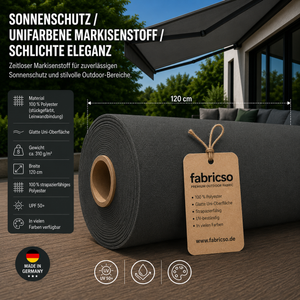 Swela 310 Elegance Uni: Klassischer, glatter Markisenstoff mit UPF 50+. Stückgefärbt, 310g/m² fabricso