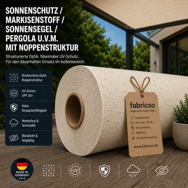 Swela 311 Elegance Uni-Noppe – Strukturierter Markisenstoff | UPF 50+ & Langlebig