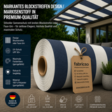 Fabricso Solara 120 Elegance – Markisenstoff mit Blockstreifen & Faux-Uni | UPF 50+ fabricso