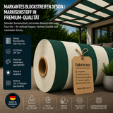 Fabricso Solara 120 Elegance – Markisenstoff mit Blockstreifen & Faux-Uni | UPF 50+ fabricso