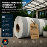 Fabricso Solara 120 Elegance – Markisenstoff mit Blockstreifen & Faux-Uni | UPF 50+ fabricso