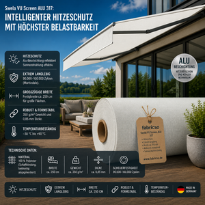 Swela 317 VU Screen ALU – High-End Screen-Gewebe mit Alu-Beschichtung | 250cm fabricso