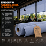 Screenstoff FR – Schwerentflammbares Gewebe für vertikale Beschattung & Outdoor-Anwendungen fabricso