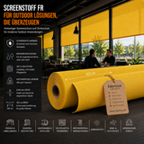 Screenstoff FR – Schwerentflammbares Gewebe für vertikale Beschattung & Outdoor-Anwendungen fabricso