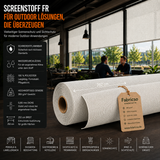Screenstoff FR – Schwerentflammbares Gewebe für vertikale Beschattung & Outdoor-Anwendungen fabricso