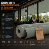 Screenstoff FR – Schwerentflammbares Gewebe für vertikale Beschattung & Outdoor-Anwendungen fabricso