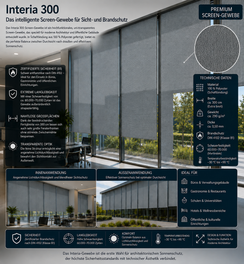 Fabricso Interia 300 (FR) – B1 Screen-Gewebe | 300cm Breite fabricso