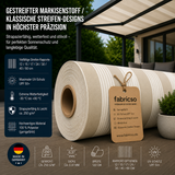 Swela 328 Shine – Gestreifter Markisenstoff | UPF 50+ & Große Rapport-Auswahl fabricso