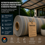 Swela 328 Shine – Gestreifter Markisenstoff | UPF 50+ & Große Rapport-Auswahl fabricso