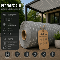 Swela 332 Perfotex-Alu – Luftdurchlässiges Markisengewebe | Stabil & Lichtecht fabricso