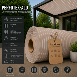 Swela 332 Perfotex-Alu – Luftdurchlässiges Markisengewebe | Stabil & Lichtecht fabricso