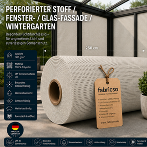Transolair 339 Sonnenschutzgewebe – lichtdurchlässiger Stoff für vertikale Markisen & Seitenmarkisen 120cm breit fabricso