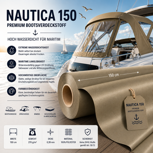 Fabricso Nautica 150 Bootsverdeckstoff – Hoch wasserdicht & Maritim-optimiert fabricso