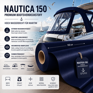 Fabricso Nautica 150 Bootsverdeckstoff – Hoch wasserdicht & Maritim-optimiert fabricso