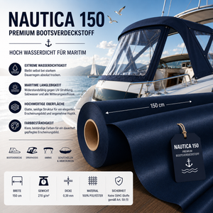 Fabricso Nautica 150 Bootsverdeckstoff – Hoch wasserdicht & Maritim-optimiert fabricso