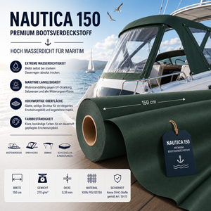 Fabricso Nautica 150 Bootsverdeckstoff – Hoch wasserdicht & Maritim-optimiert fabricso