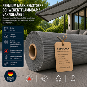 Swela Elegance Perla FR 372 – Premium Markisenstoff | Schwer entflammbar & Garngefärbt fabricso