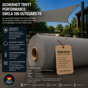 Swela Outguard 396 FR – Zertifizierter, schwer entflammbarer Sonnenschutz-Stoff fabricso
