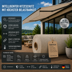 Fabricso Solara 250 – High-End Screen-Gewebe mit Alu-Beschichtung | 250cm fabricso