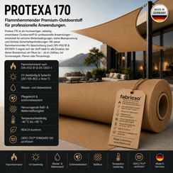 Fabricso Protexa 170 FR (170cm / 210g) – Hochleistungsstoff für extreme Einsätze - Made in Germany | schwer entflammbar B1 | OEKO-TEX® zertifiziert fabricso